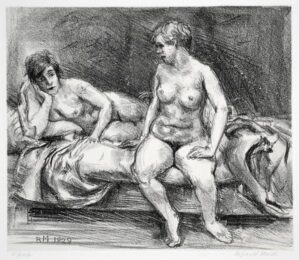 Two Models On A Bed by Reginald Marsh at Harris Schrank Fine Prints