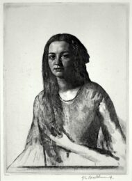 Una – Portrait Of A Lady, Early State by Gerald Brockhurst at Harris Schrank Fine Prints