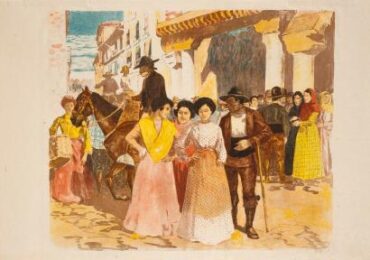 Une Rue à Burgos by Alexandre Lunois at Sylvan Cole Gallery