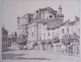 Uzès, Southern France by Ian Strang at Sylvan Cole Gallery