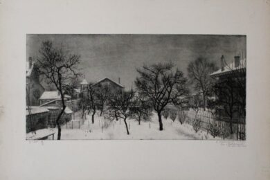 Village En Hiver by Michel Ciry at Sylvan Cole Gallery