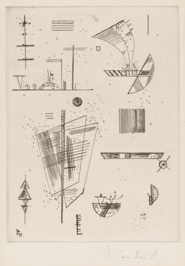 Erste Kaltnadel FÜr Die Editions Cahier’s D’ Art by Wassily Kandinsky