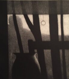 Window w/shade, chair, vase & tree (small plate) by Robert Kipniss at ebo Gallery