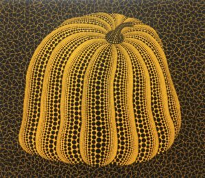 Yellow Colored Pumpkin by Yayoi Kusama at Vogtle Contemporary