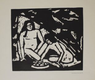 Zwei Sitzende Mädchenakte by Georg Tappert at Sylvan Cole Gallery