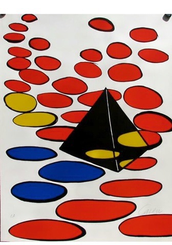 Black Pyramid With Circles by Alexander Calder