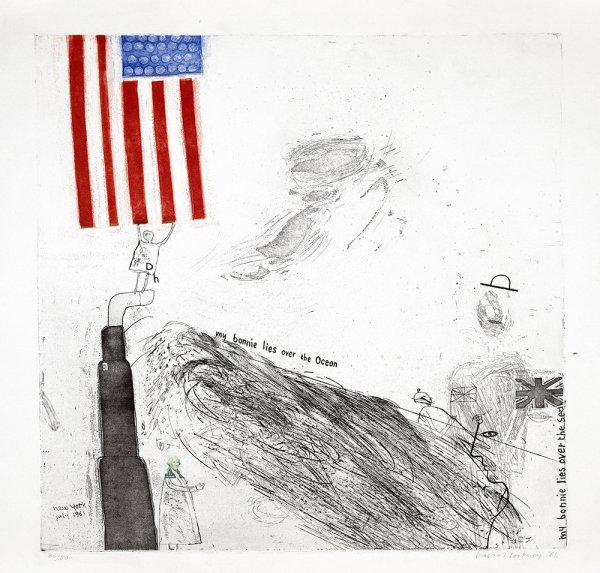 My Bonnie Lies Over The Ocean by David Hockney