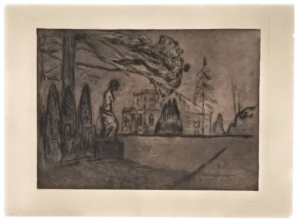 Hagen Om Natten (the Garden At Night) by Edvard Munch