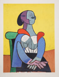Private: Femme A La Chaise Sur Fond Jaune, 9-c by Pablo Picasso at RoGallery
