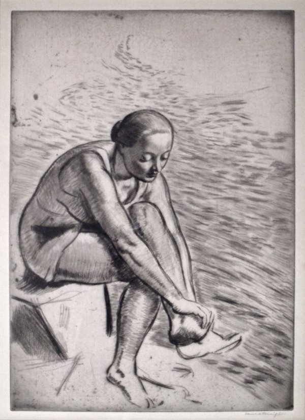 Girl Bathing by Laura Knight