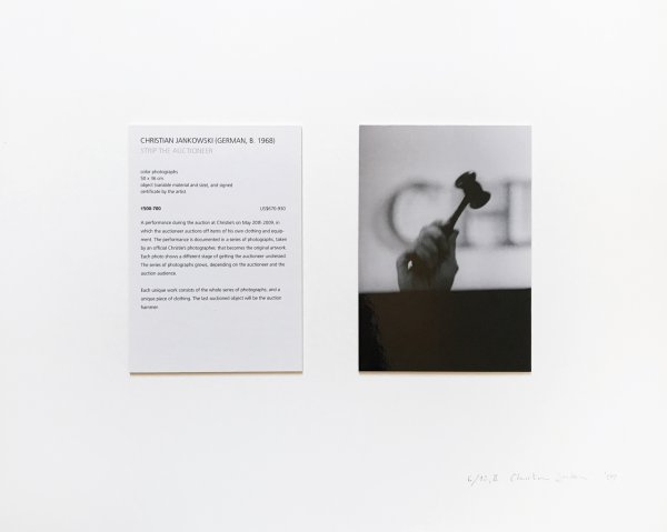 Strip The Auctioneer by Christian Jankowski