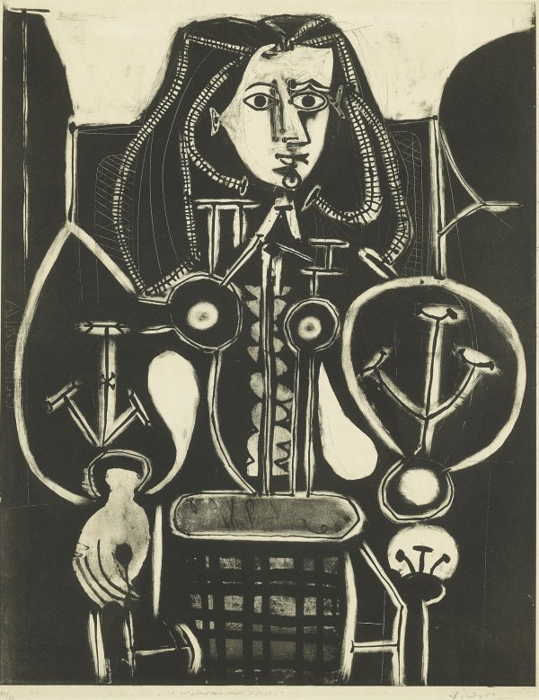 Femme Au Fauteuil No 4 (d’aprés Le Violet) by Pablo Picasso