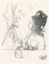 Femme De Profil, Coiffée D’un Hénin by Odilon Redon at Sylvan Cole Gallery