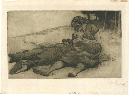 Stillende Frau by Georg Erler