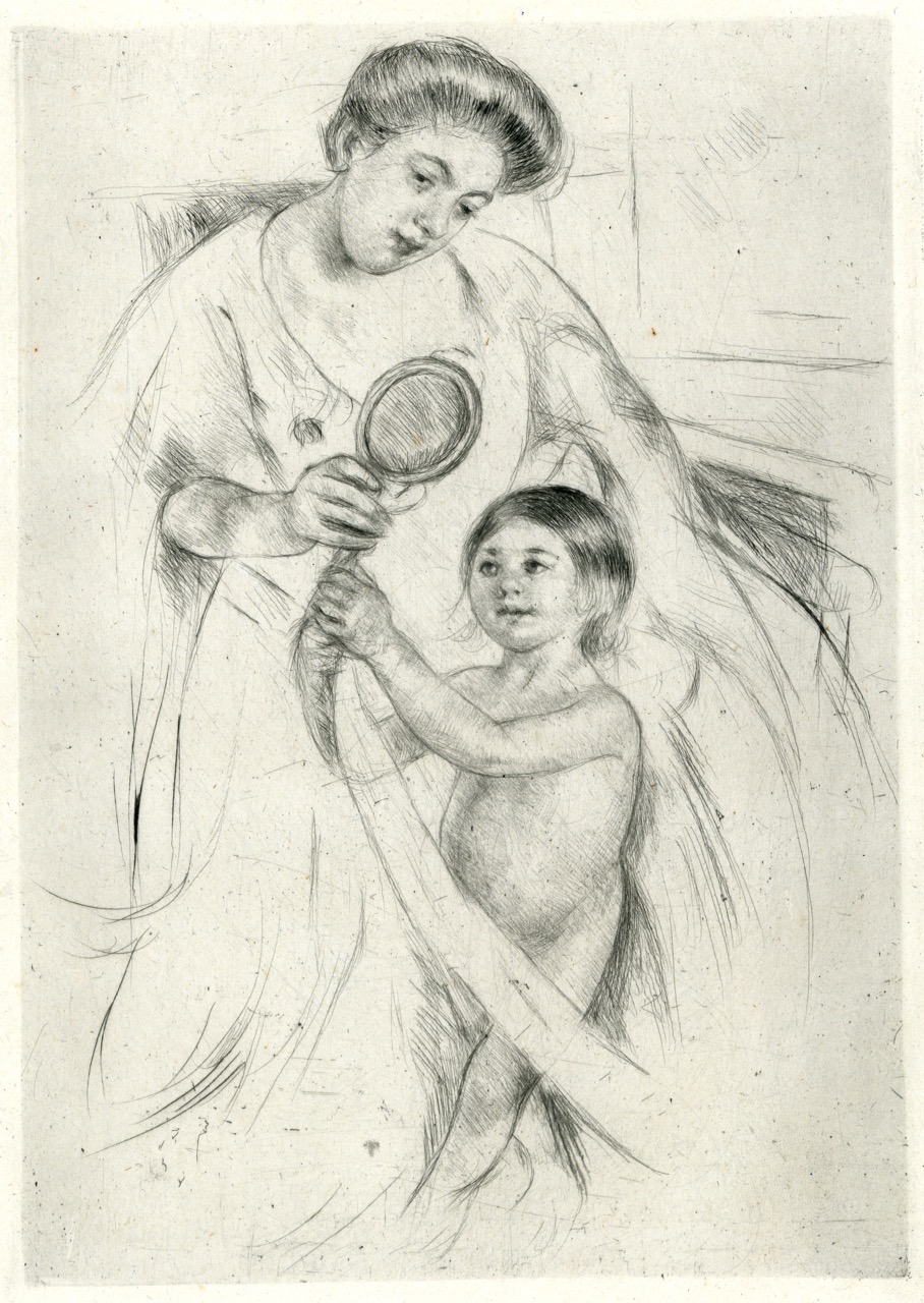 Looking Into A Hand-mirror Iii by Mary Cassatt