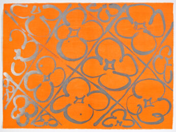 Chromatic Patterns After Graham Foundation – Orange by Judy Ledgerwood at Manneken Press (IFPDA)