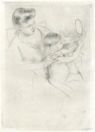 Looking Into A Hand-mirror Ii (b202) by Mary Cassatt at Editions Graphiques Ltd