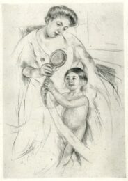 Looking Into A Hand-mirror Iii by Mary Cassatt at Editions Graphiques Ltd