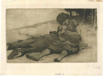 Stillende Frau by Georg Erler at Sylvan Cole Gallery