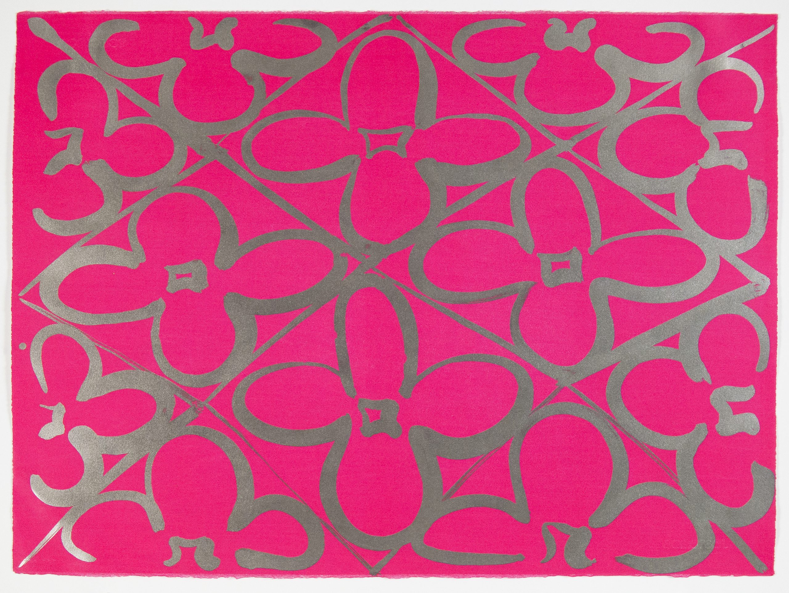 Chromatic Patterns After The Graham Foundation-pink by Judy Ledgerwood