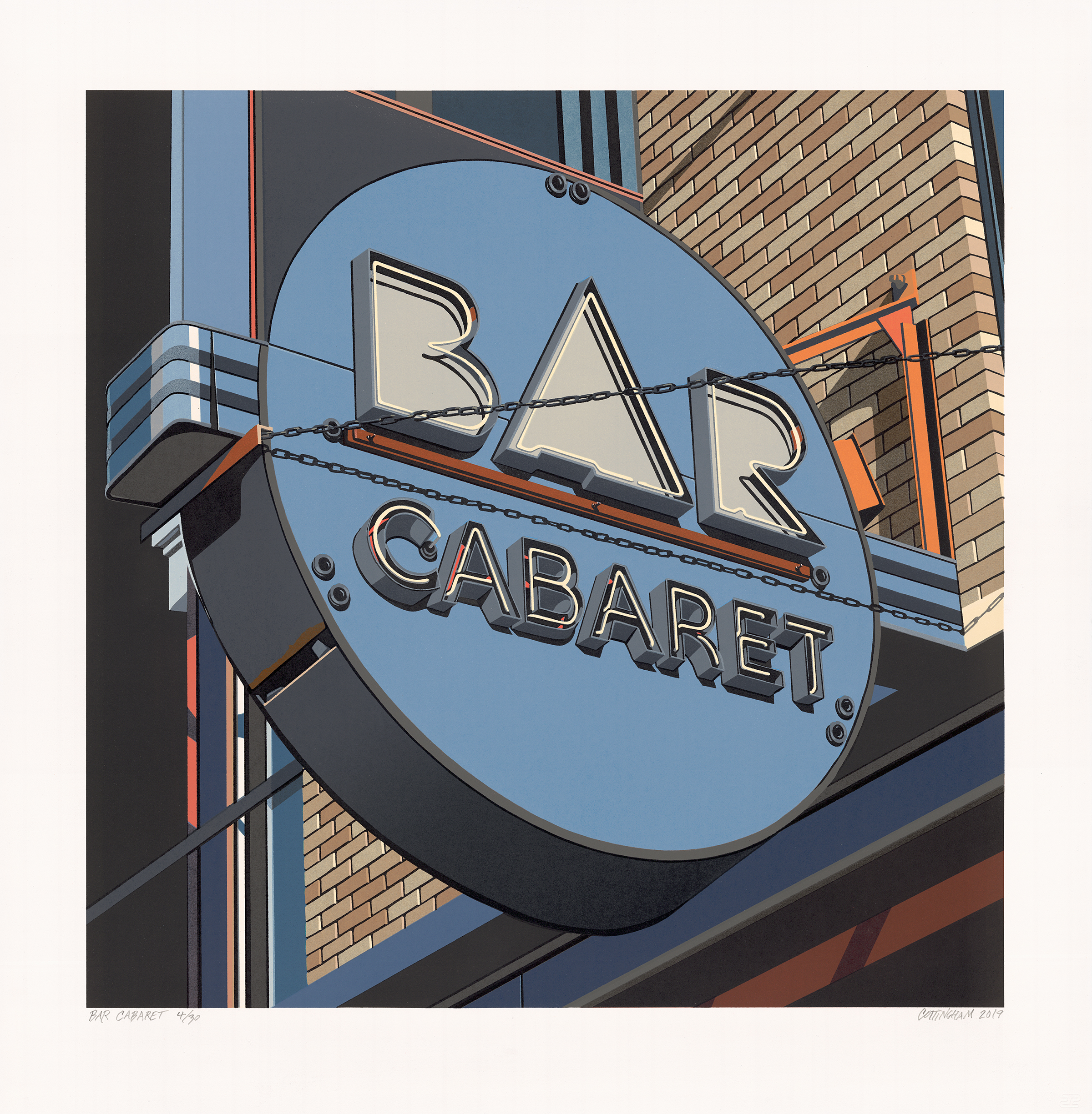 Bar Cabaret by Robert Cottingham