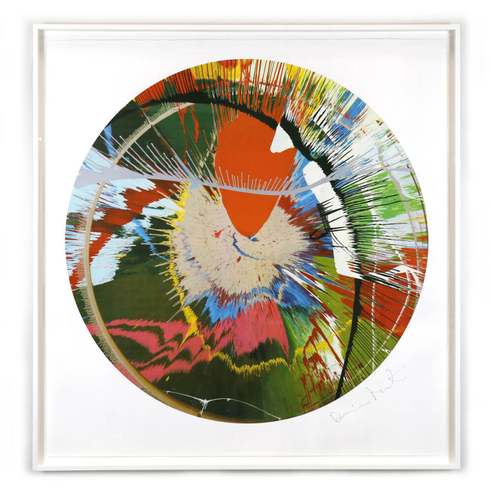 Printed Exploding Beautiful, Galactic, Exploding Screenprint (spin) by Damien Hirst ...