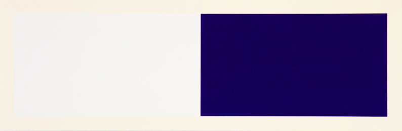 Rivers And Mountains/1, Blue/white by Rupert Deese at Manneken Press (IFPDA)