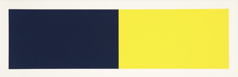Rivers And Mountains/2, Blue-green/yellow by Rupert Deese at Manneken Press (IFPDA)