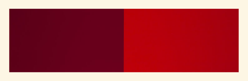 Rivers And Mountains/6,  Red/vermillion by Rupert Deese at Manneken Press (IFPDA)