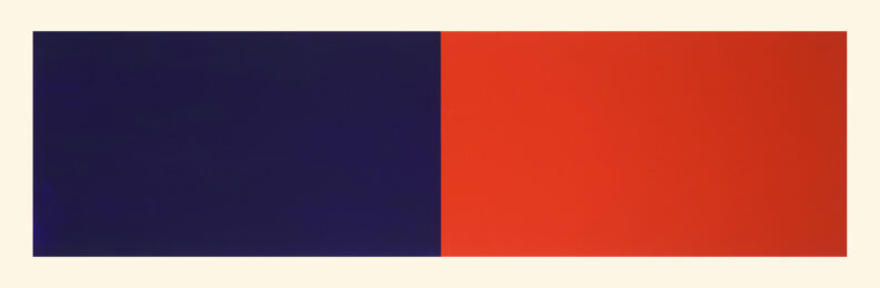 Rivers And Mountains/8,  Blue/red by Rupert Deese at Manneken Press (IFPDA)