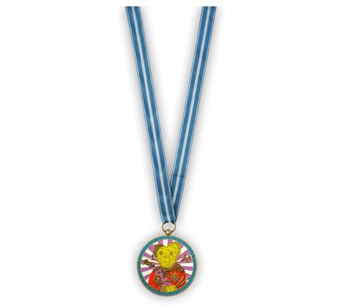 Teddy Bear Necklace Medal by Grayson Perry RA