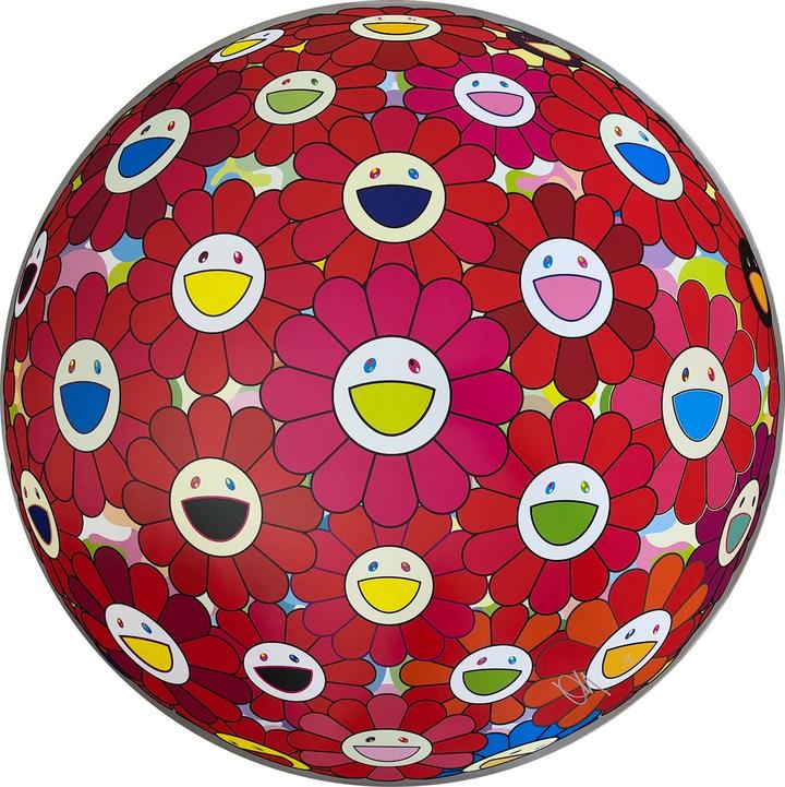 Thinking Matter (red) by Takashi Murakami