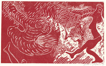 Surferin (rot) by Antonius Höckelmann at Sylvan Cole Gallery