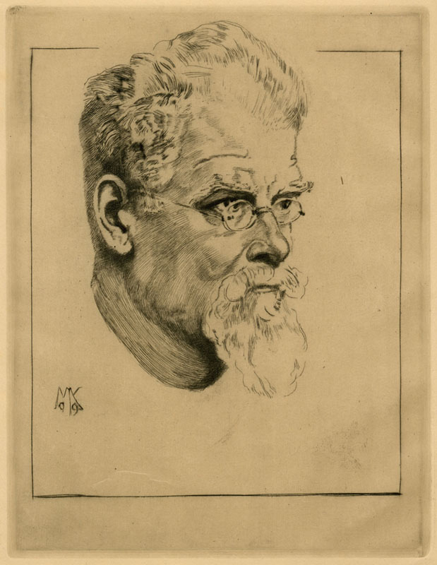 Selbstbildnis Mit Brille (self-portrait With Glasses) by Max Klinger
