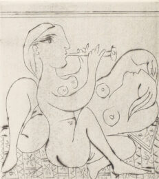 Flûtiste Et Dormeuse Ii by Pablo Picasso at John Szoke Gallery