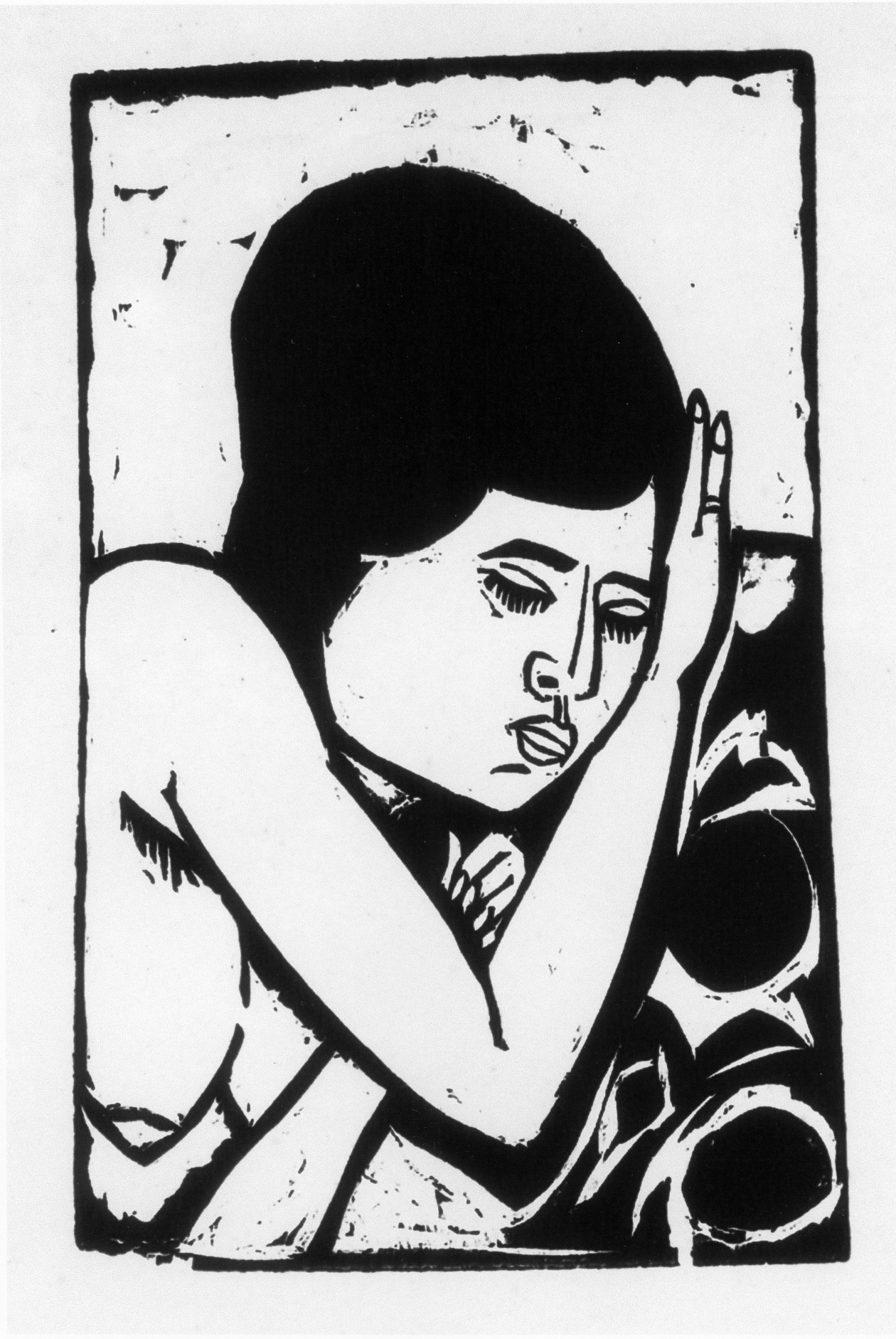 Brustbild Eines Liegenden Aktes (Dodo) by Ernst Ludwig Kirchner