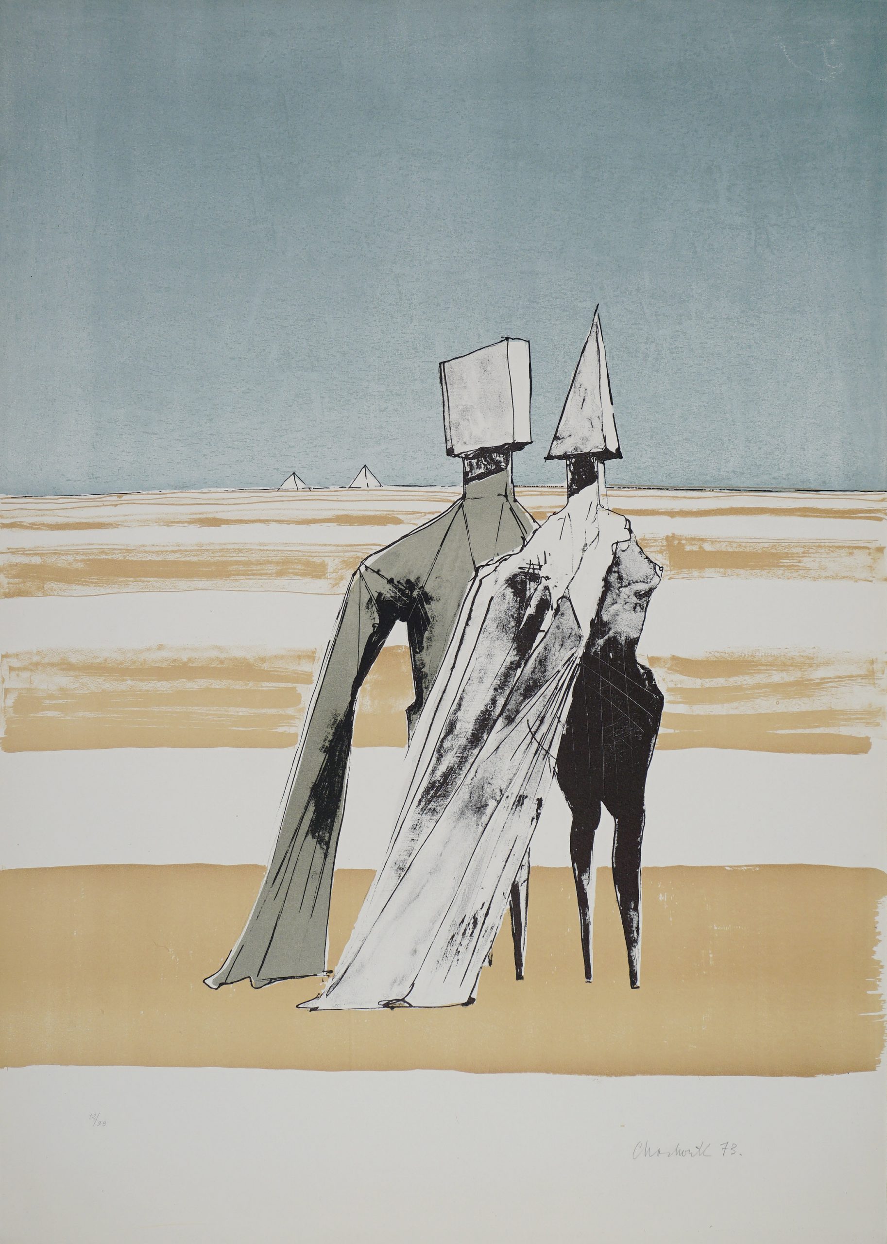 Two Figures In A Landscape by Lynn Chadwick