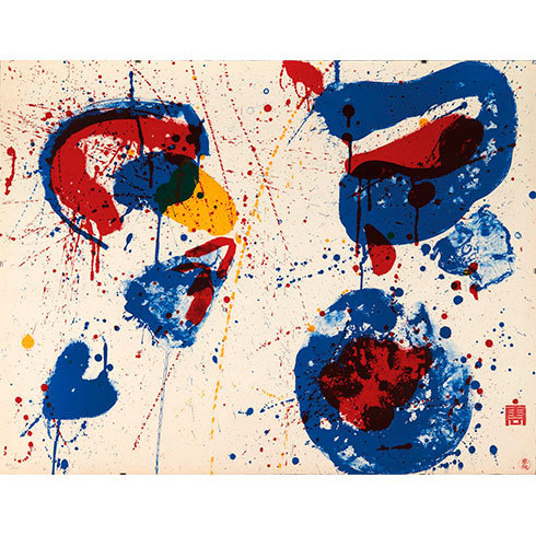 Abstract Expressionism: Hurrah For The Red, White And Blue by Sam Francis