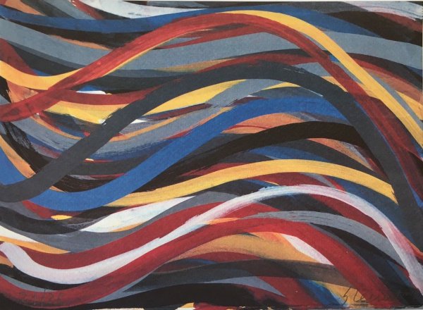 Modern Art: Plate #17 – Brushstrokes: Horizontal And Vertical by Sol Lewitt