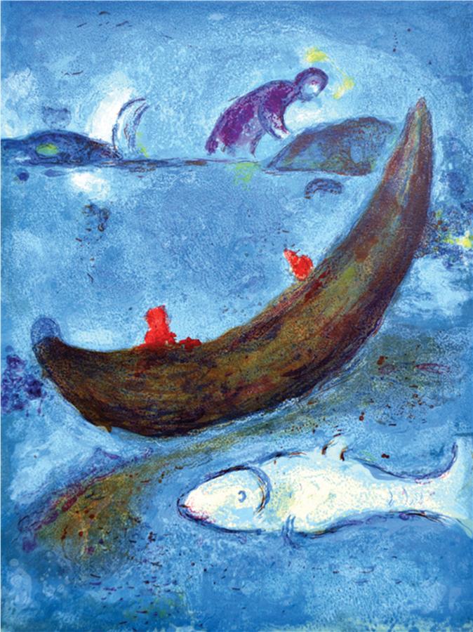 The Dolphin And The 300 Drachmas by Marc Chagall