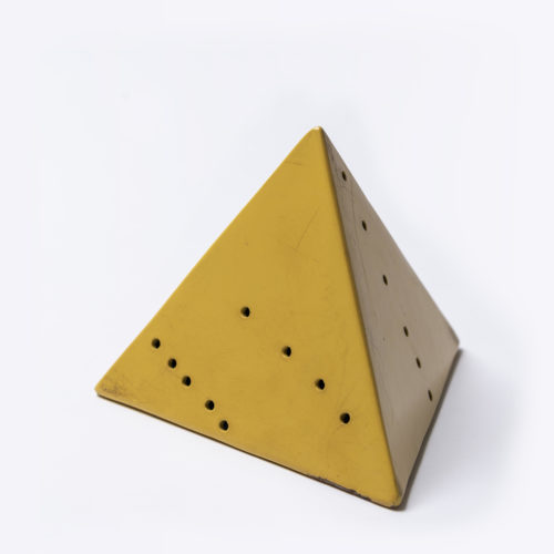 Piramide (yellow) by Lucio Fontana at
