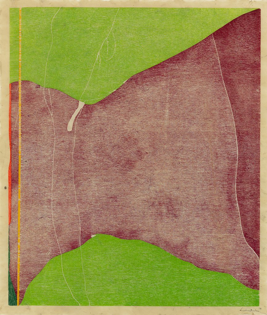 Woodcut: Savage Breeze by Helen Frankenthaler