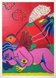 Woman And Bird by Guillaume Corneille | Printed Editions