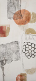 Pink Moon With Stones And Stripes by Susanne Carmack at Oehme Graphics