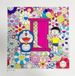 Anywhere Door In The Field Of Flowers by Takashi Murakami at Vogtle Contemporary
