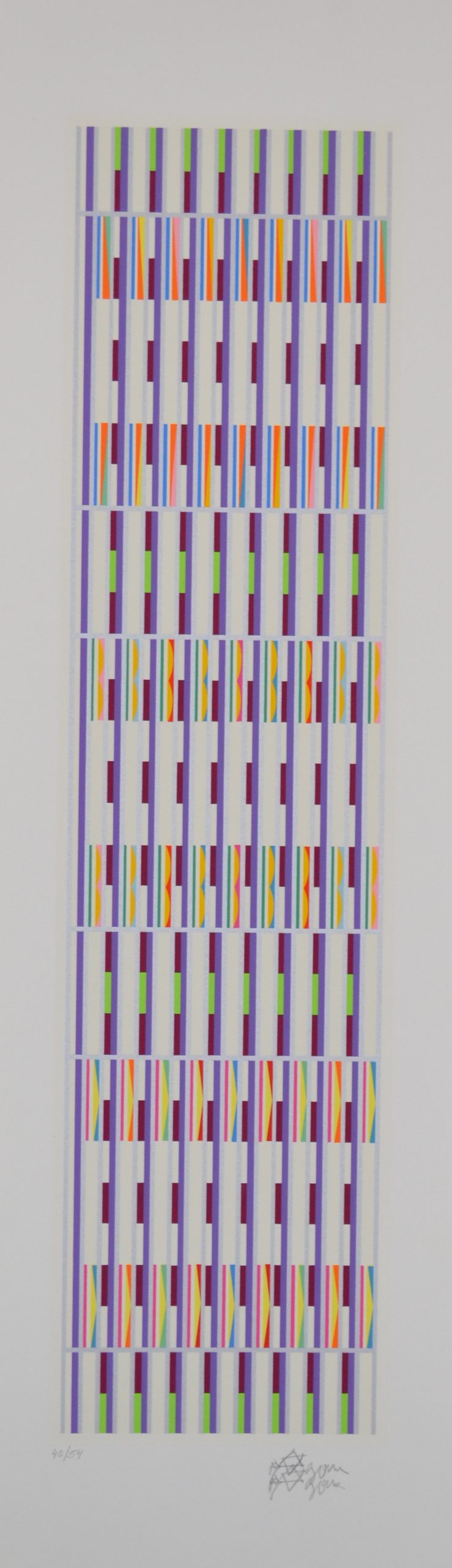 Vertical Orchestration Purple by Yaacov Agam