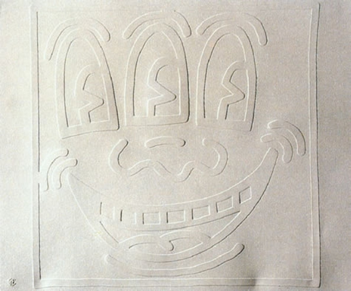 White Icons (three Eyed Man) by Keith Haring