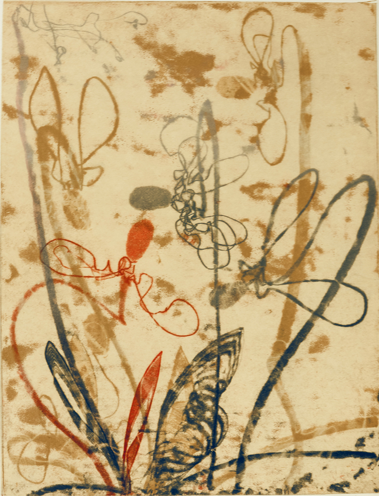Flowerage With Blue 2 by Nancy Lasar