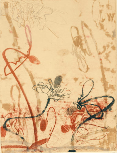 Flowerage With Blue 3 by Nancy Lasar at