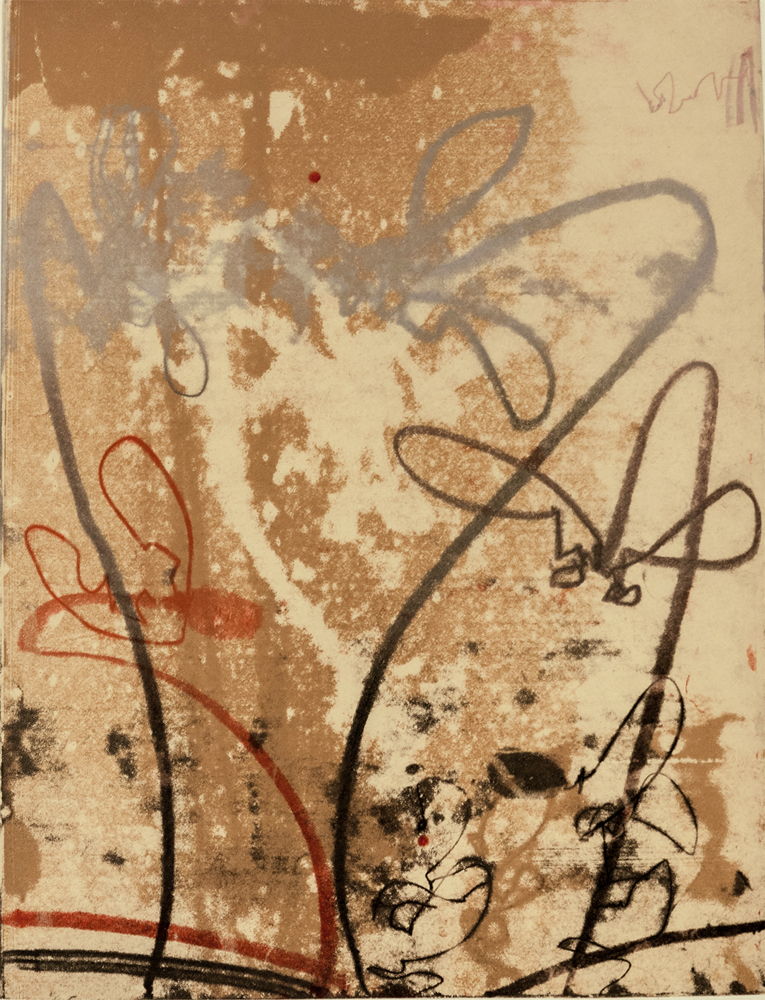 Flowerage With Blue 6 by Nancy Lasar